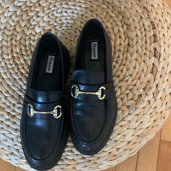 Dune London Women Gallagher Black Leather Loafers. EUR size 38 (7-8) - Picture 2 of 4